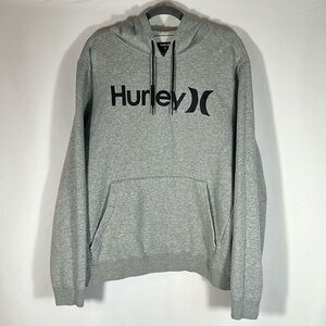 Hurley Grey Logo Pullover Sweater Hoodie